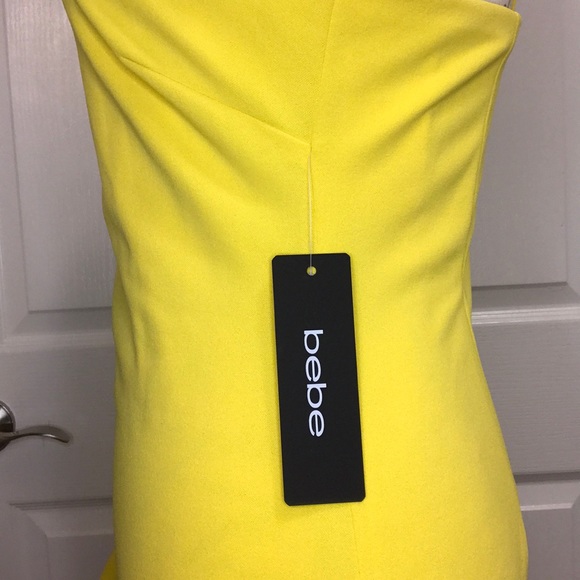 Yellow Bebe Ruffle Dress - Picture 4 of 5